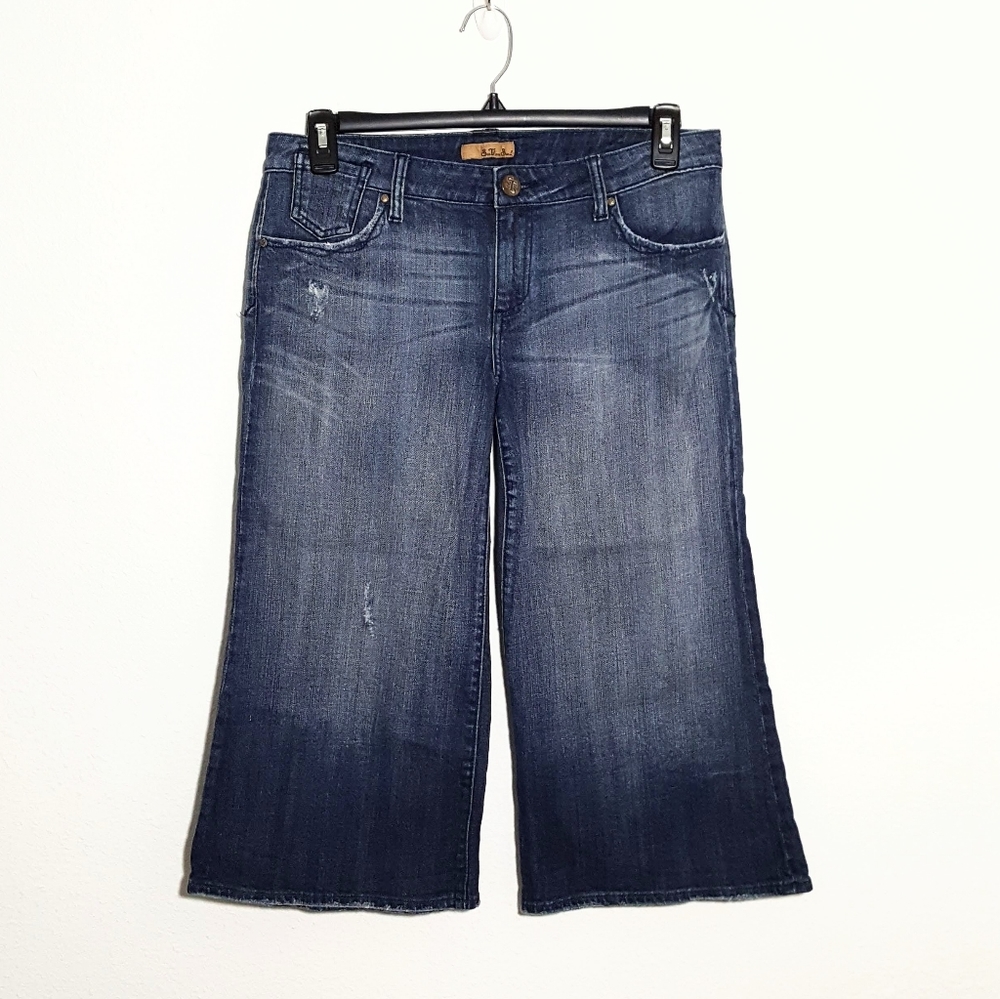 🌻 SEE THRU SOUL capri wide leg denim sz 31- Bundle item only
